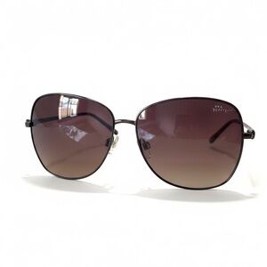 Betsey Johnson Wire Rim Oversized Aviator-Style Sunglasses Bronze Gradient